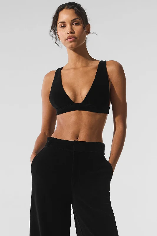 Micro Corduroy Dreamer Bra - Black