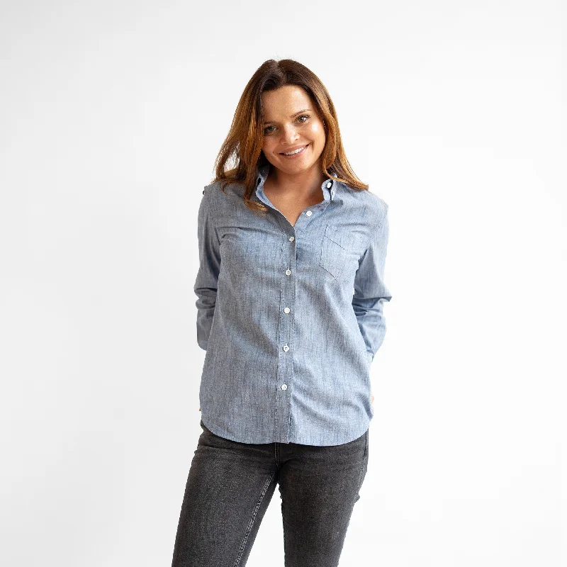 Women's Blue Stretch Service Chambray