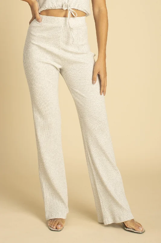 Heather Grey Rib Pant