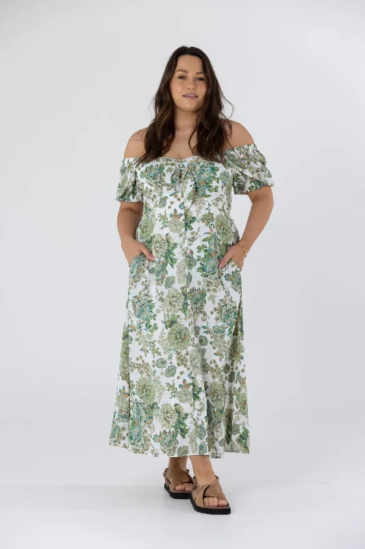 MARION MAXI DRESS - Multi Green