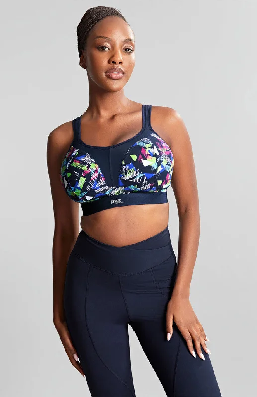 Non Wired Sports Bra In Graphic Print - Panache