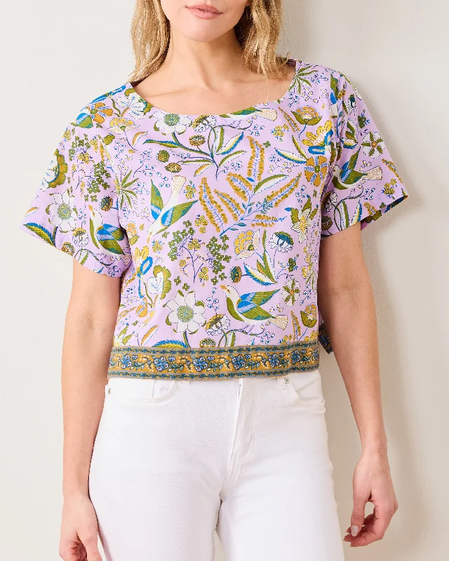 Painter's Garden - Carry On Cropped Top - Lavender