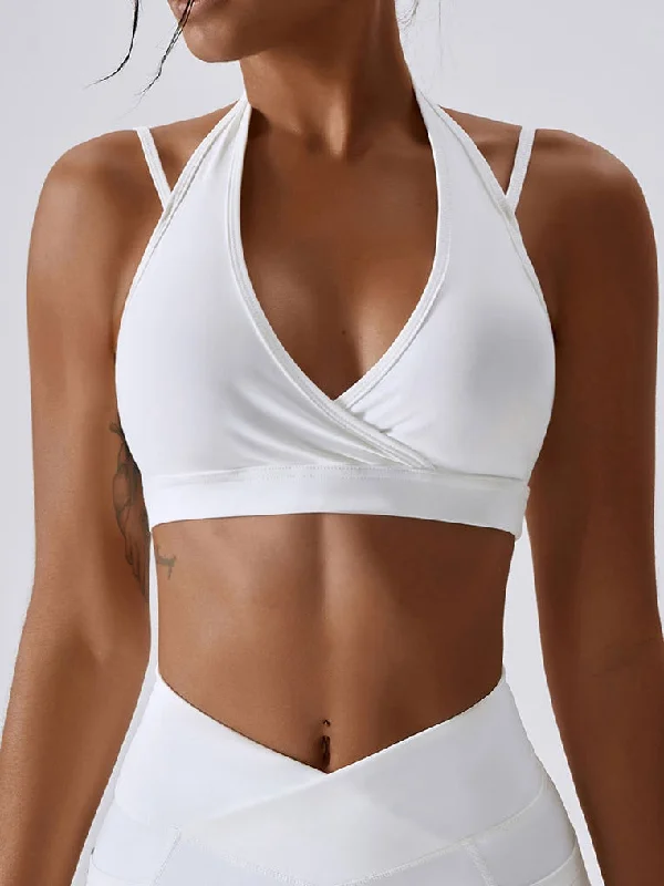 ZASUWA Female Halter Deep V Neck Sports Bras