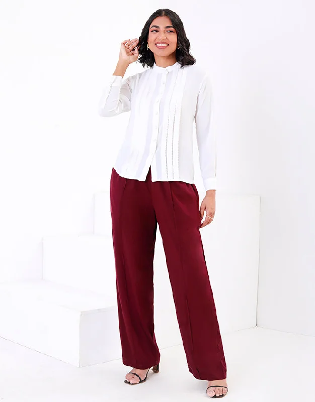 Long Sleeves Blouse with Pintuck Detail