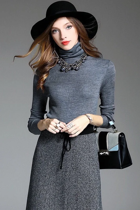 High Neck Wool Sweater