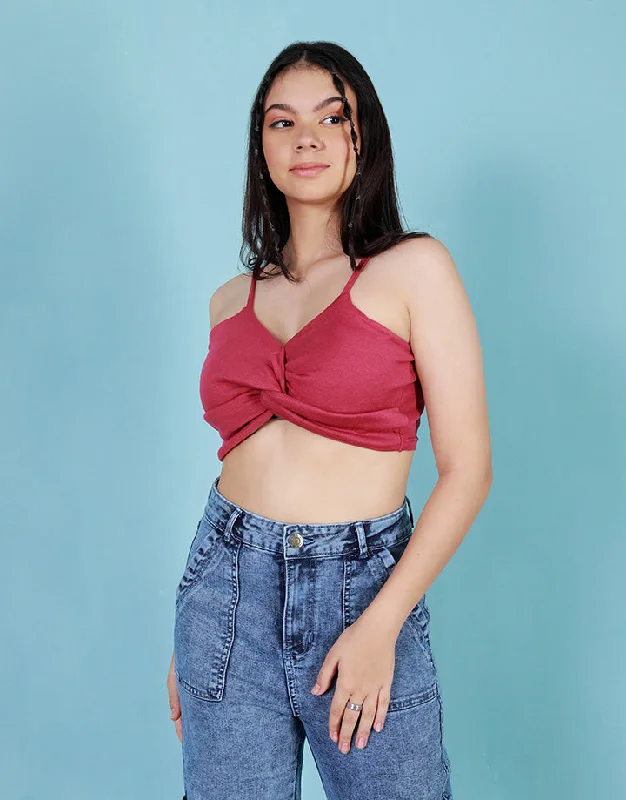 Strappy Crop Top with Front Knot