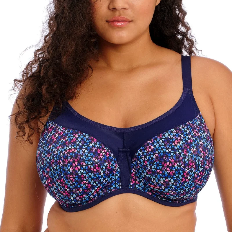 Energise UW Sports Bra In Navy Geo - Elomi