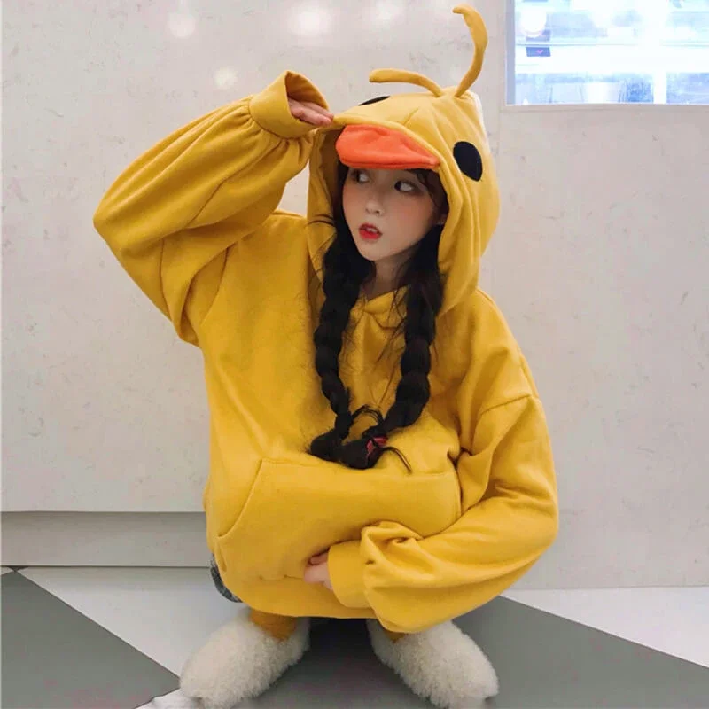 Cute Fleece Duck Hoodie AD11380