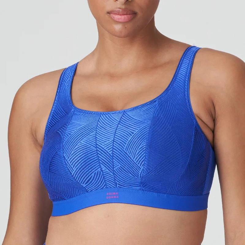 The Sweater Wireless Sports Bra In Electric Blue - PrimaDonna