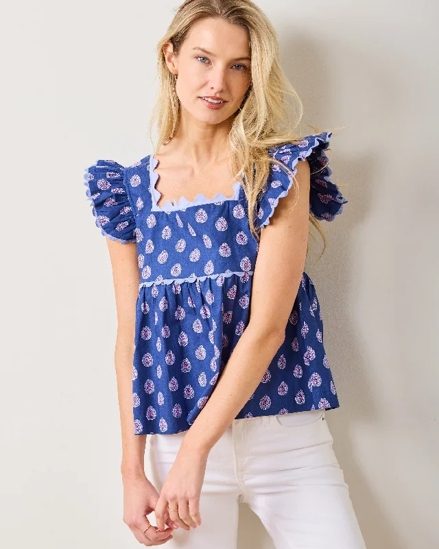 Glass Flower - Dunmore Blouse - Navy