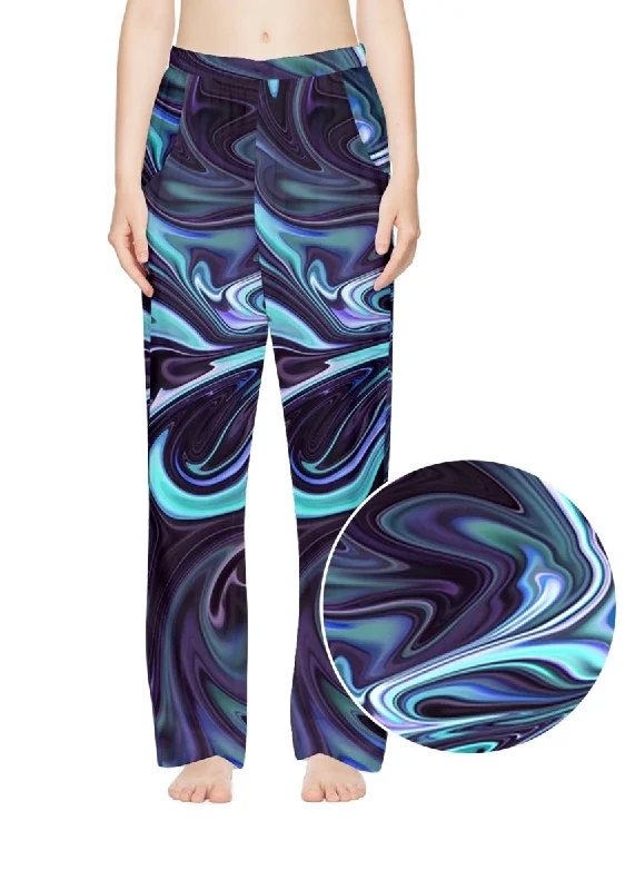 Clouds Dance Print Casual Pants