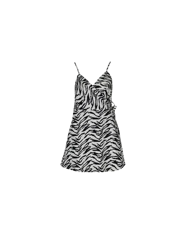 VENEDA WRAP DRESS ZEBRA