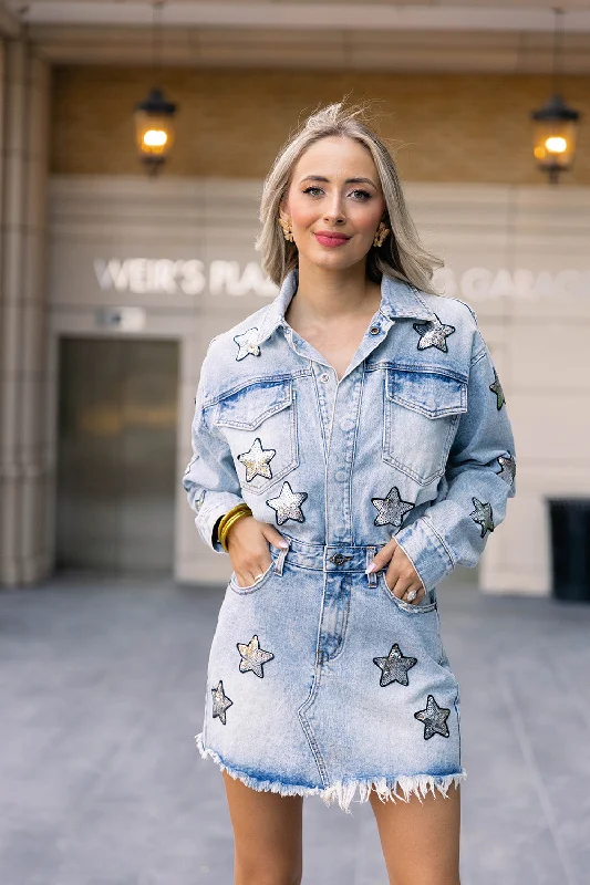 Raelynn Denim Mini Dress - Denim