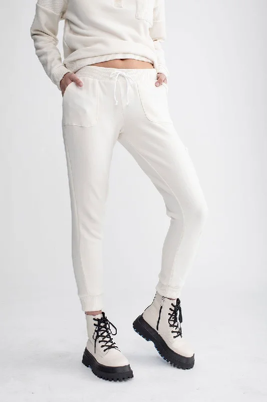 Patch Pocket Jogger Ivory