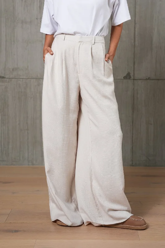 SADIE LINEN PANTS - Oat