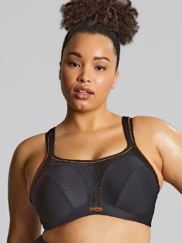 Activate Wired Non Padded Sports Bra In Black - Sculptresse