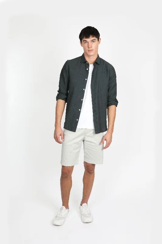 Relaxed Fit Licorice Linen Shirt