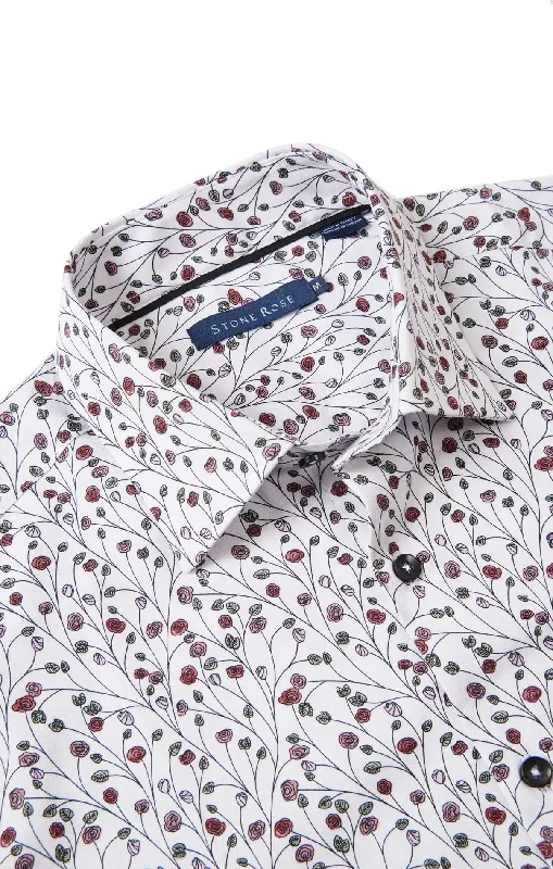 Berry Woven Print Shirt