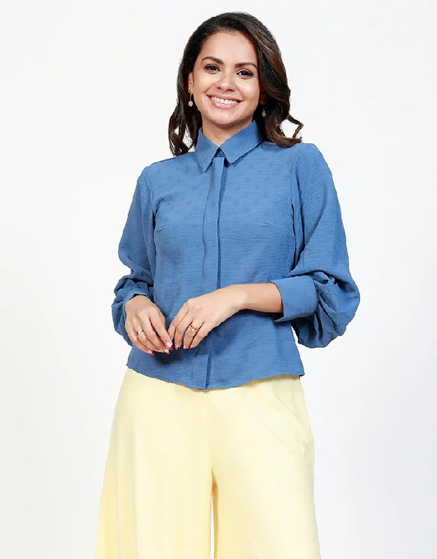 Long sleeves Blouse with Placket