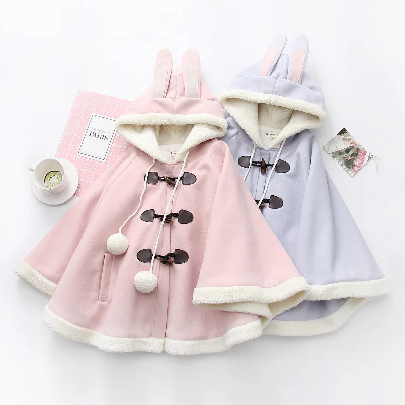 Bunny Ear Hoodie Cloak AD12126