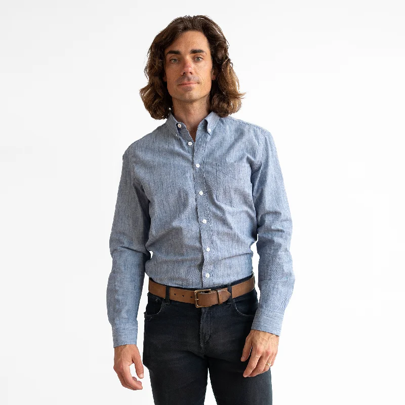 Men's Blue Stretch Service Chambray