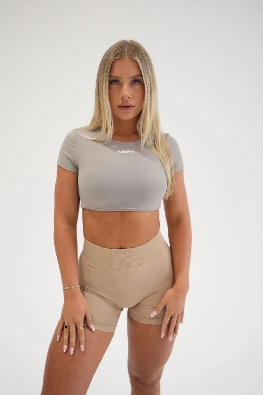 Serenity cropped tee - SAND