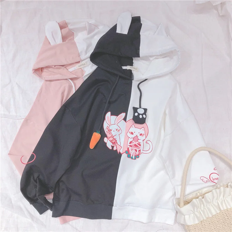 Cutie Rabbit Cat Split Hoodie AD10564