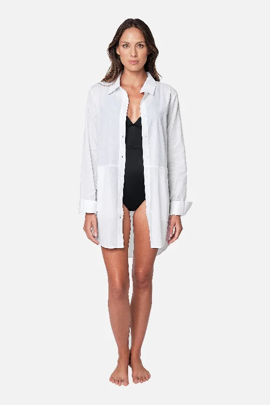 Beach Shirt Dress WHITE