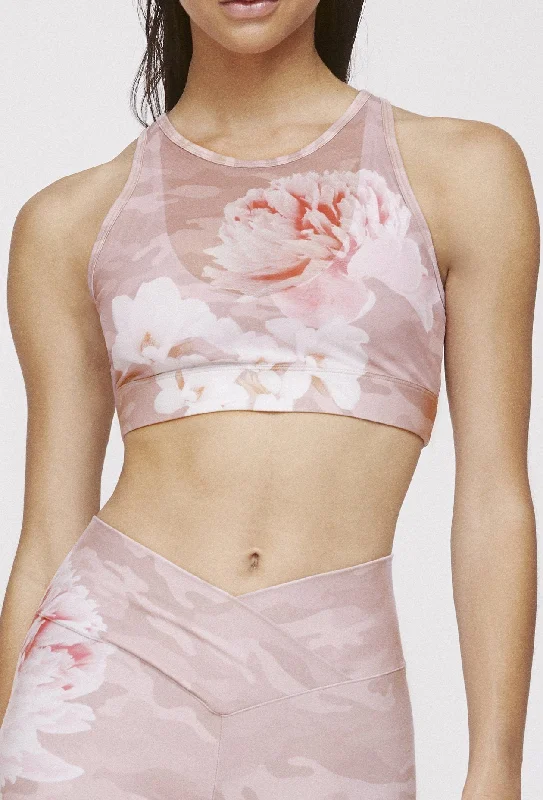 Noa Crossback Bra Blush Camo Peony