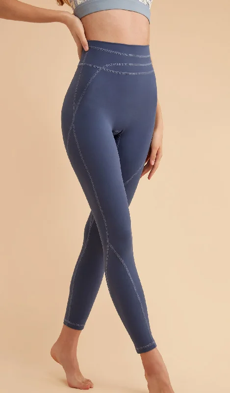 LENA High Waist Yoga Pants - Dark Blue