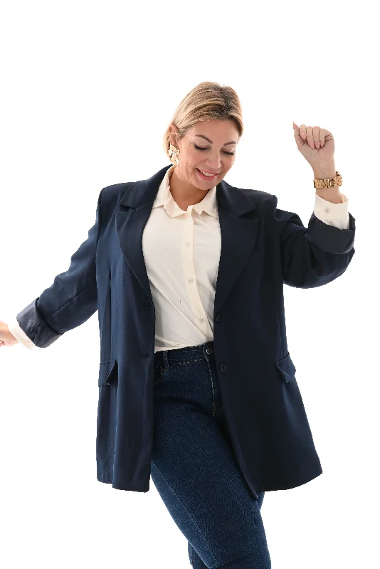 Blazer oversized marineblauw