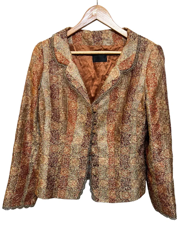 Caroline Charles Studio Women’s Gold Bronze Blazer (Size XL)