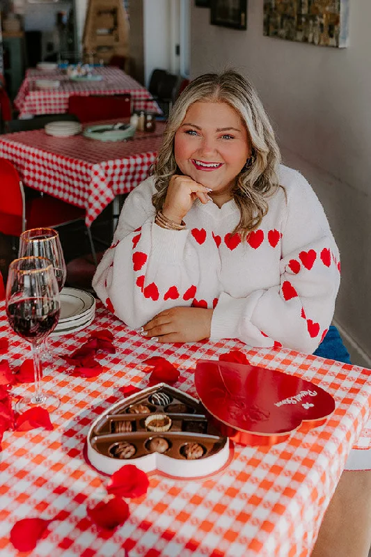 Happy Hearts Knit Sweater Curves