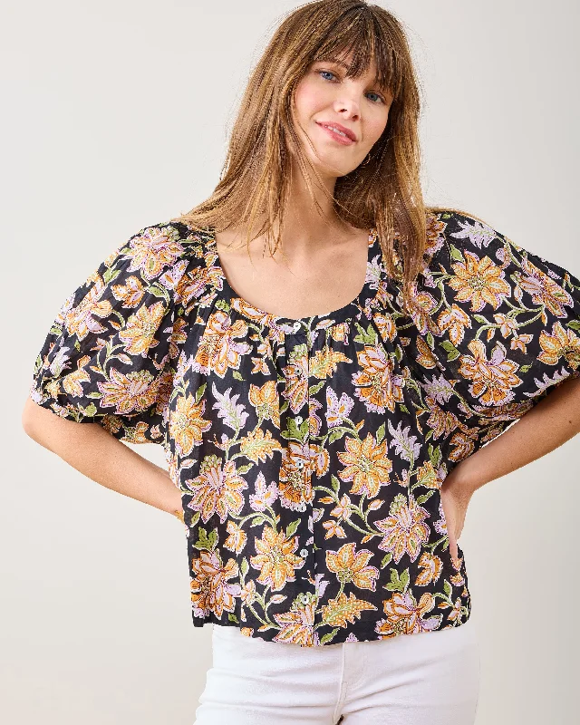 Gardenscape - Gilmore Blouse - Jet Black