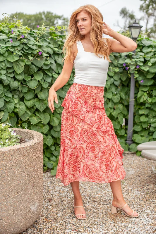 Paisley Midi Skirt