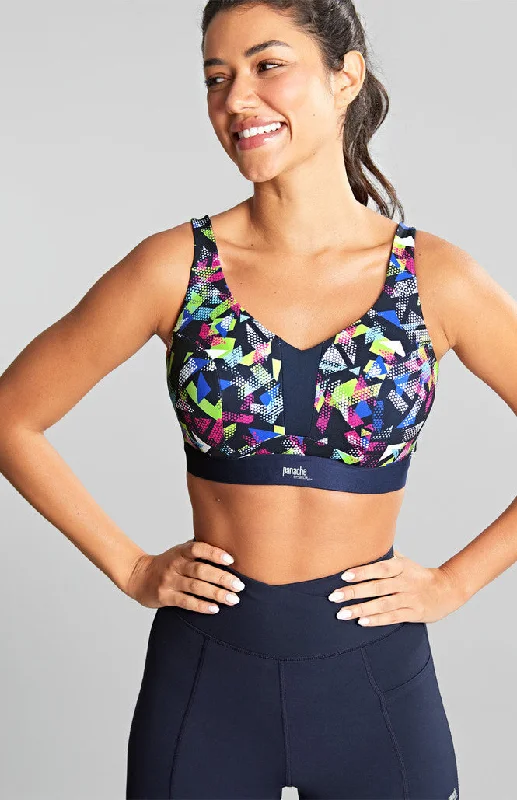 Ultra Perform Non Padded Wired Sports Bra In Graphic Print - Panache